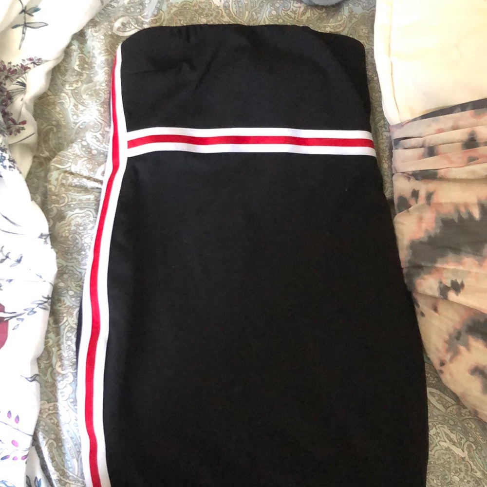 Strapless mini dress